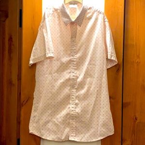 Vintage pink with anchors button up T-shirt